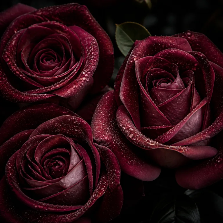 Burgundy roses